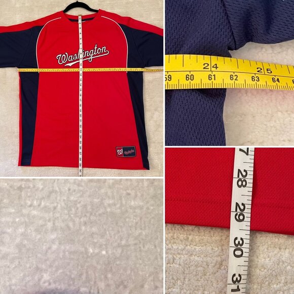 Washington Nationals Mens XL Mesh Official Baseball Jersey Shirt - Picture 6 of 9